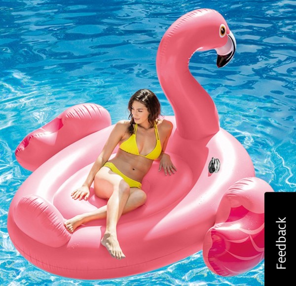 Flamant Rose gonflable géant