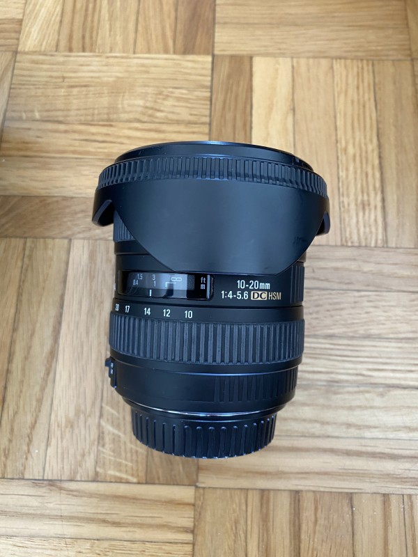 Objectif Sigma 10-20 mm DC HSM pour appareil photo reflex Canon